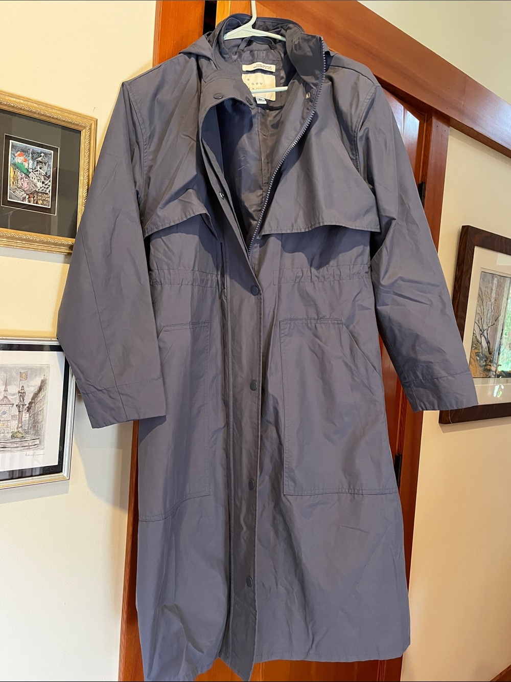 a new day Charcoal Hooded Trench Coat